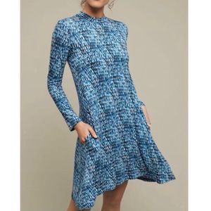 Maeve Blue Long Sleeve Dress